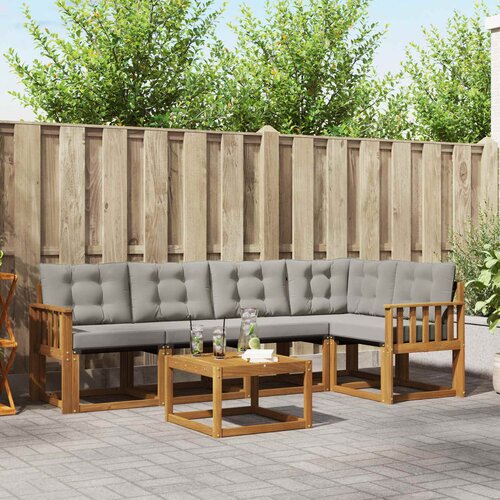  Set vanjskih sofa 6 kom. Prirodna i svijetlo siva Cijene