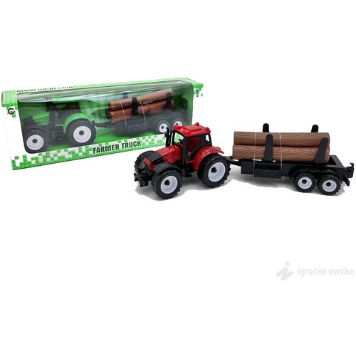 traktor sa drvima i prikolicom Slike