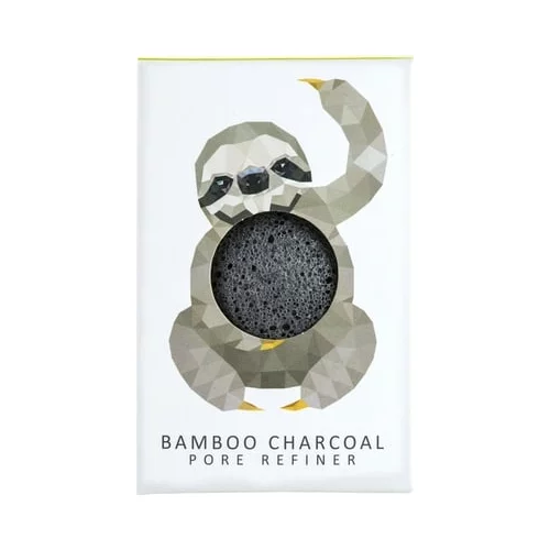 The Konjac Sponge Company rainforest sloth mini face puff with bamboo charcoal