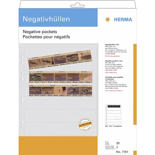Herma Negative pockets PP clear 25 Sheets/5-Strips 7761 Cijene