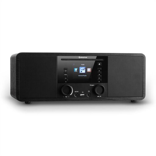 Auna IR-190, internetski radio, CD player, WiFi, UpnP, USB, daljinski upravljač, crna boja Slike
