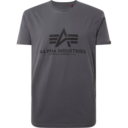 Alpha Industries Majica tamo siva / crna