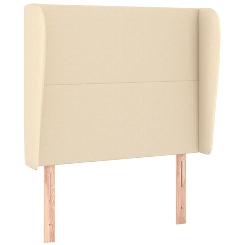 Maison Chic vzglavna omarica - nočna omarica - posteljna omarica z u&amp;scaron;esi krem 103x23x118/128 cm blago, (21711961) Slike
