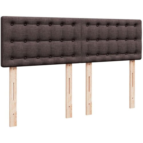 VidaXL Krevet s oprugama i madracem tamnosmeđi 140 x 190 cm od tkanine Slike