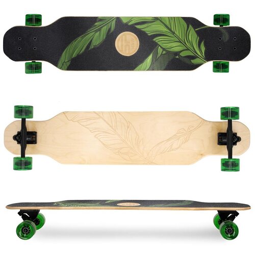 Spokey LONGBAY PRO Longboard 104 x 24 cm, ABEC7, green-black Slike
