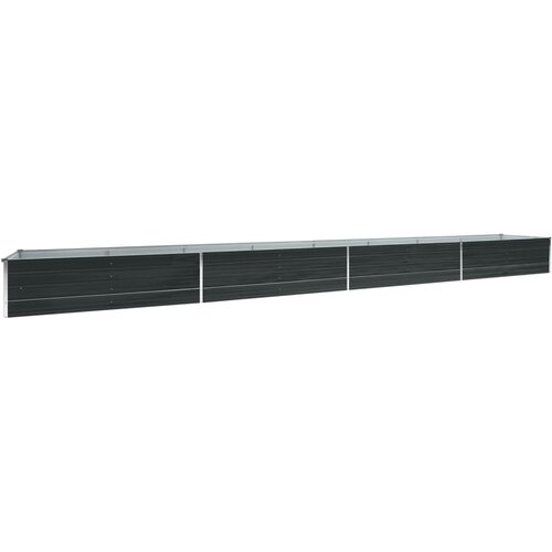 vidaXL Visoka greda pocinkano jeklo 600x80x45 cm antracitna Cene