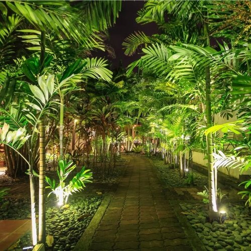  LED spolja&amp;scaron;nja svetiljka LED/12W/100-240V IP65 siva - zeleno svetlo Slike