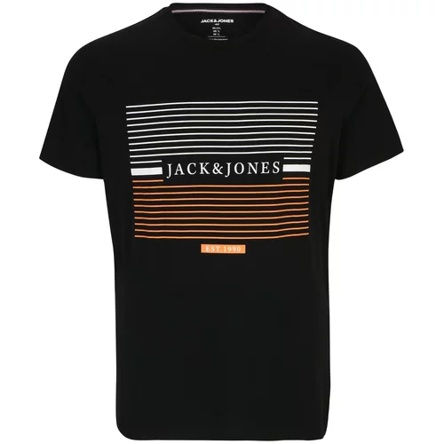 Jack & Jones Plus Majica 'CYRUS' narančasta / crna / bijela