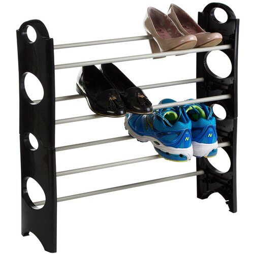Premier Housewares crni/u srebrnoj boji metalni stalak za cipele tavia &amp;ndash; Slike