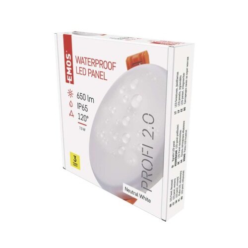 LED panel VIXXO, okrogel, bel, 7,5W, IP65, nevtralno bela Cene