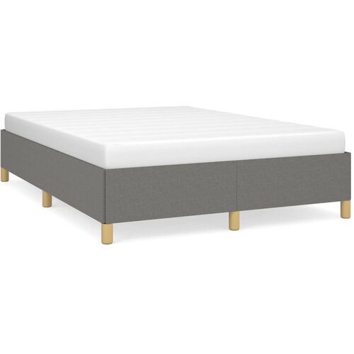 Maison Chic Posteljni okvir - Dvoposteljna postelja - Zakonska postelja brez vzmetnice temno siv 140x190 cm blago-J12902, (21773221) Cene