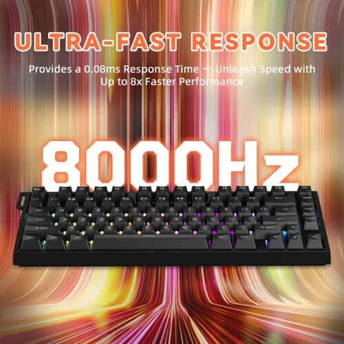 Attack Shark gaming tastatura R82HE magnetic Switches/8KHz/RT/Snap tap/dks/mt/tgl/black Slike