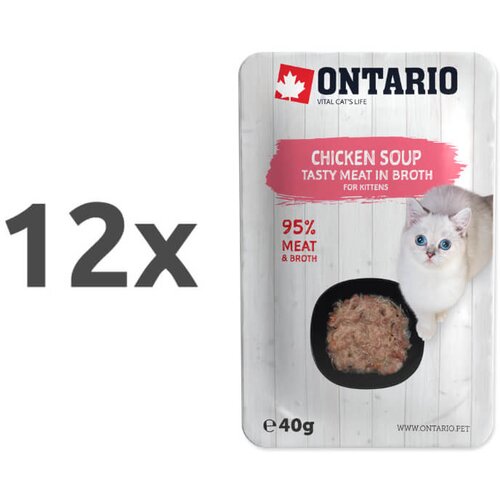 Ontario Kitten juha - pi&scaron;čanec, korenje in riž 12 x 40 g Cene