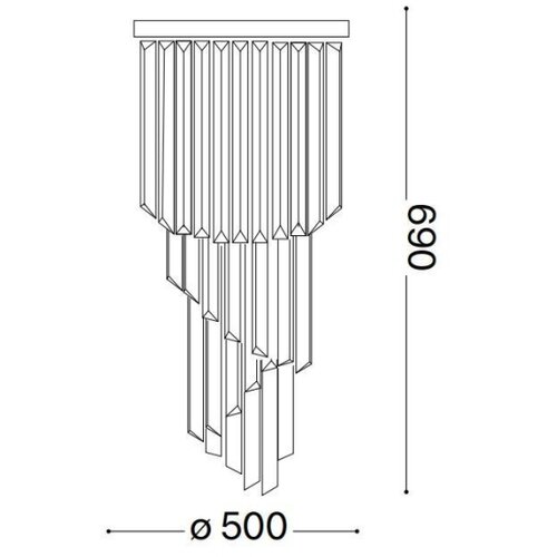 Ideal Lux kristalni plafonski luster carlton 12xE14/40W/230V preč. 50 cm zlatni Slike