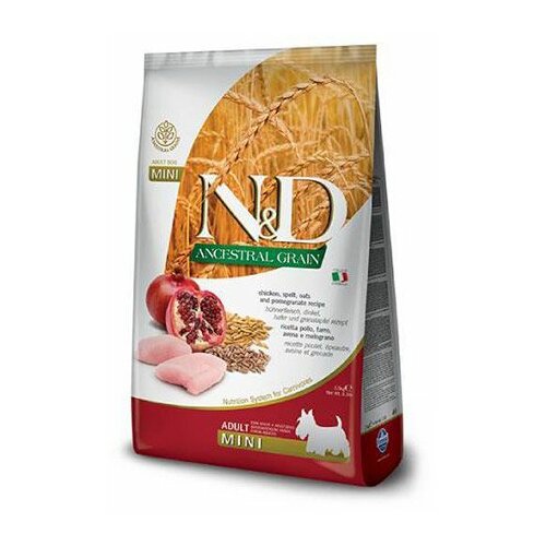 Mini N&D Low Grain Adult Mini Piletina i Nar 7 kg Slike