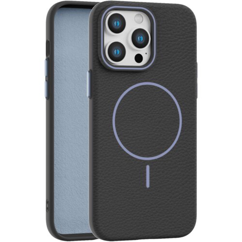  leather grip magsafe maska za iphone 14 pro max - crna Cene