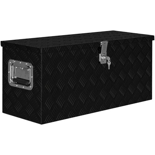  Aluminijasta škatla 80x30x35 cm črne barve Cene