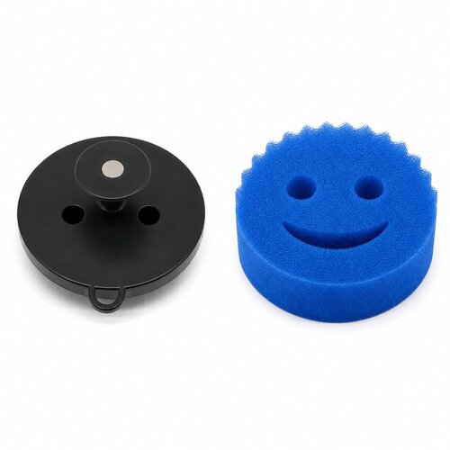 INF Držalo za gobico Smiley z magnetom in ročajem, ABS+goba Black, (5000327484) Slike