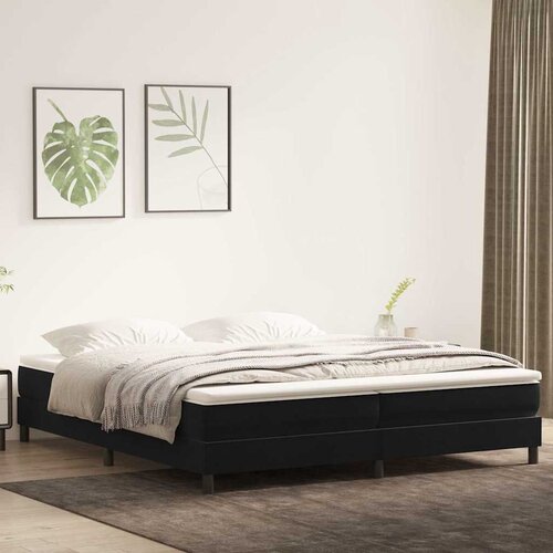  Krevet s oprugama bez madracem crni 200x210 cm bar&scaron;unasti Cijene