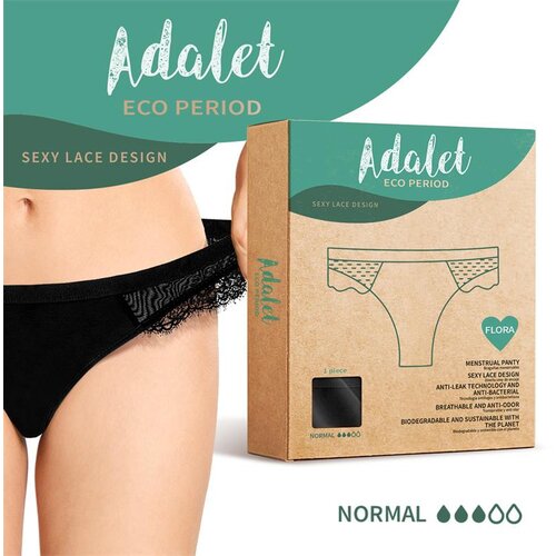 Adalet Eco Period Flora Menstrual Panty Normal Black XL Cijene
