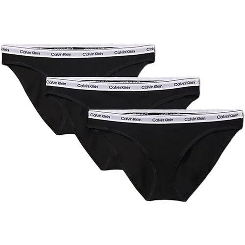 Calvin Klein Jeans Hlačke 3 PACK (LOW-RISE) 000QD5207E Črna Slike