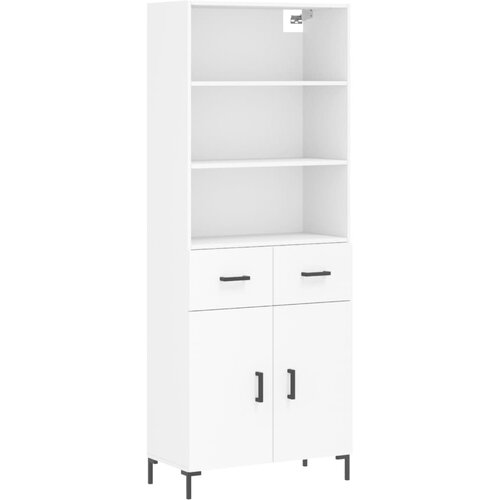 Maison Chic Visoka omara - Komoda - Predalnik bela 69,5x34x180 cm inženirski les, (21719188) Cene