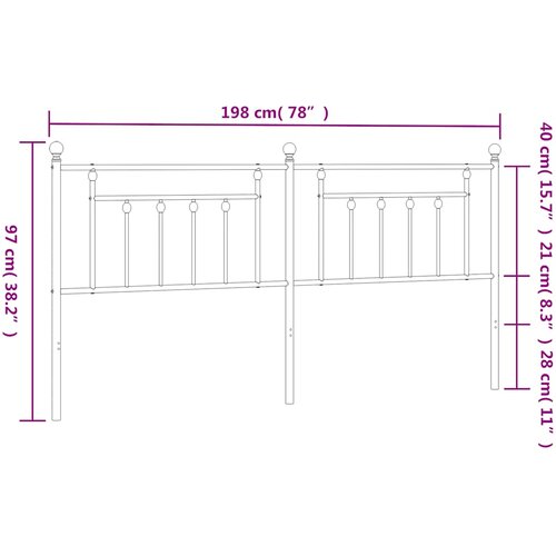  Metalno zamjensko uzglavlje crno 193 cm Slike