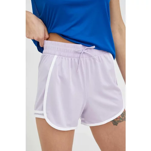 Reebok Kratke hlače za trening Workout Ready za žene, boja: ljubičasta, s aplikacijom, visoki struk
