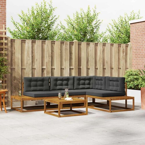  Set vanjskih sofa 5 Komad Prirodna i antracit Cijene
