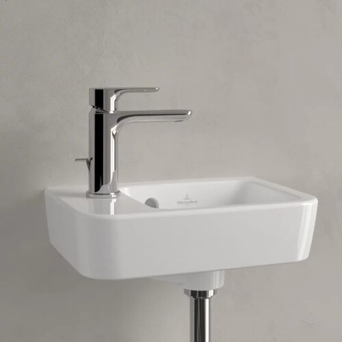 Villeroy Boch 4342L501 O.Novo Compact 50 x 25 cm keramični umivalnik z odprtino za armaturo leva izvedba Slike