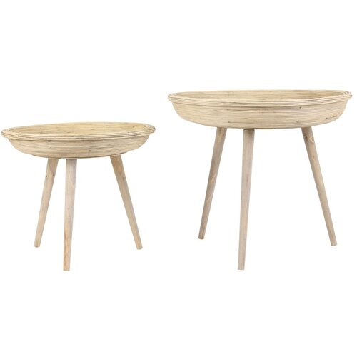 Light & Living Okrugli pomoćni stolići u setu 2 kom od ratana ø 56 cm Colon – Cijene