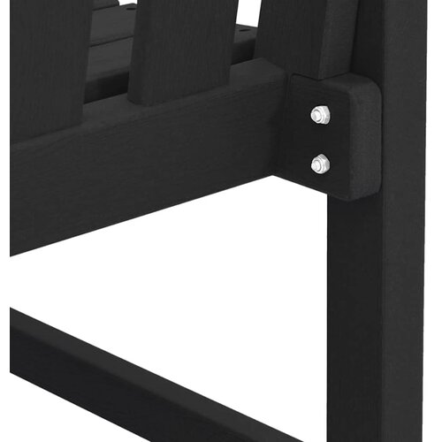 Vrtna klupa Crna 120 x 59 x 88 cm HDPE Slike