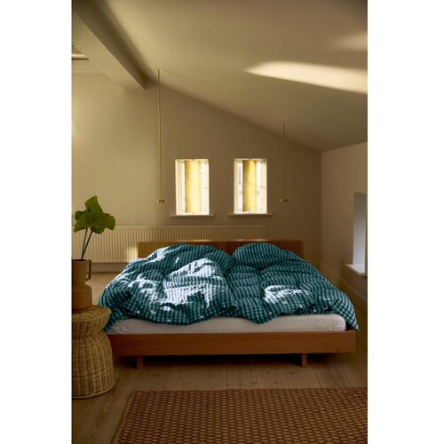 JUNA Zelena/modra enojna podalj&amp;scaron;ana posteljnina iz krepa 150x210 cm B&amp;aelig;k&amp;amp;B&amp;oslash;lge &amp;ndash; Slike