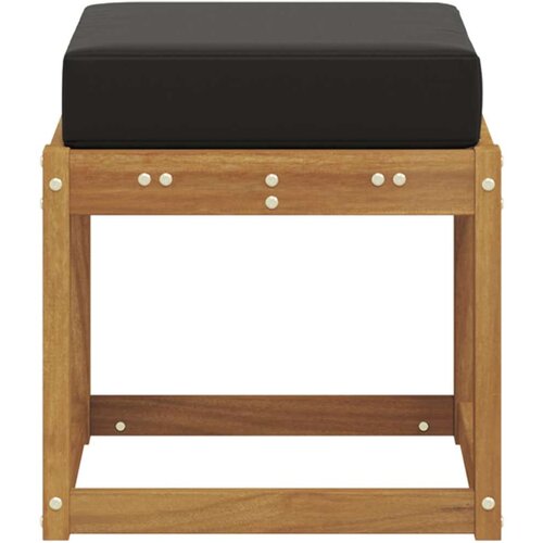  Vanjska Stolica Klupa s jastukom Prirodna 43 x 43 x 37 cm - Prirodna i crno 40 cm Otvoreno područje nogu Slike