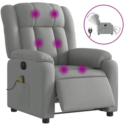 Maison Chic Električni masažni naslanjač - Relax naslanjač svetlo sivo blago, (22134747) Cene