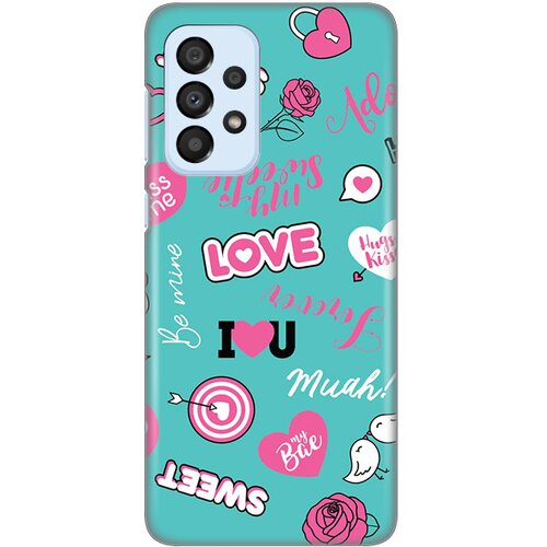 Silikonska maska za Samsung A336B Galaxy A33 5G Love Print tirkizna Slike