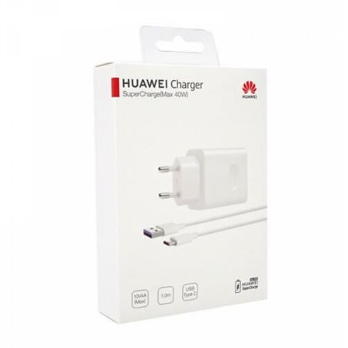Rivacase Huawei original hišni polnilec 40W SUPER CHARGE CP84 s kablom TYPE C - bel - (EU blister) original Cene