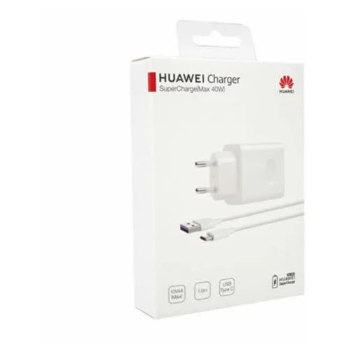 Rivacase Huawei original hišni polnilec 40W SUPER CHARGE CP84 s kablom TYPE C - bel - (EU blister) original