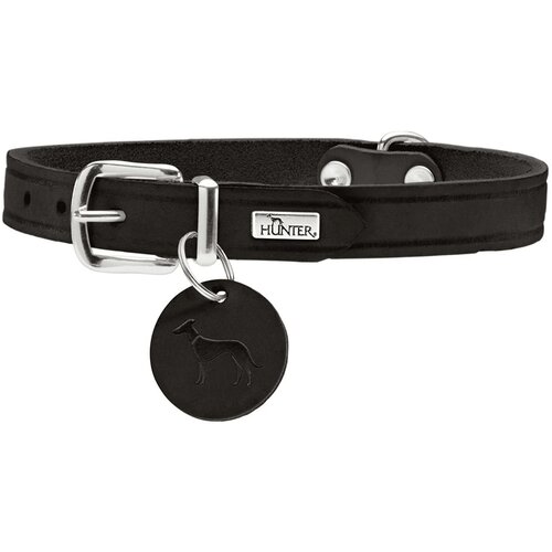 Hunter ogrlica za pse Aalborg L 60 cm, koža crna Cene