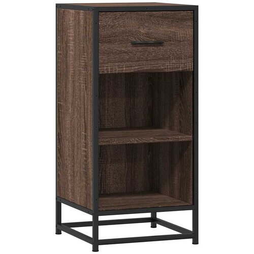  Komoda boja hrasta 35,5x35x76 cm konstruirano drvo i metal Slike
