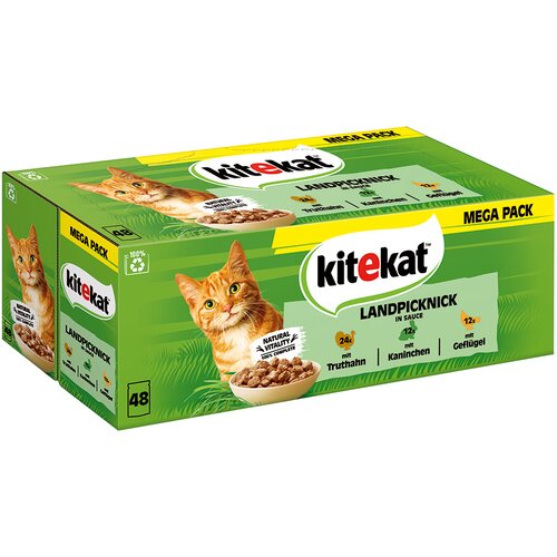 Kitekat vrečke za ohranjanje svežine 48 x 85 g - Podeželski piknik v omaki Cijene