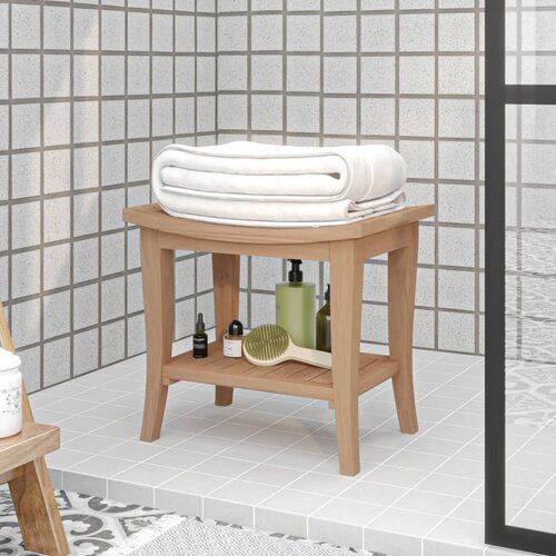 vidaXL Klupa za tuš 50 x 35 x 45 cm od masivne tikovine Cijene