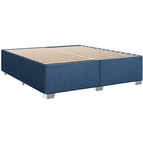 VidaXL Krevet s oprugama i madracem plavi 180x200 cm od tkanine Slike