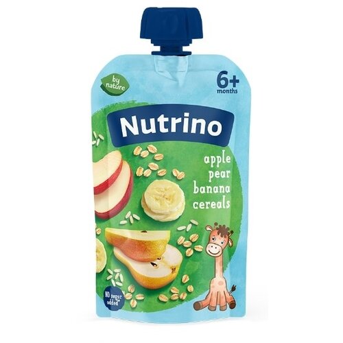 Nutrino voćni pire jabuka kruška banana sa žitaricama 100g Cene