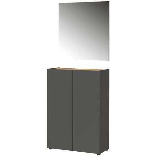 Germania Antracitno sivi set za hodnik u dekoru hrasta 74x200x33 cm Alviano – Cijene