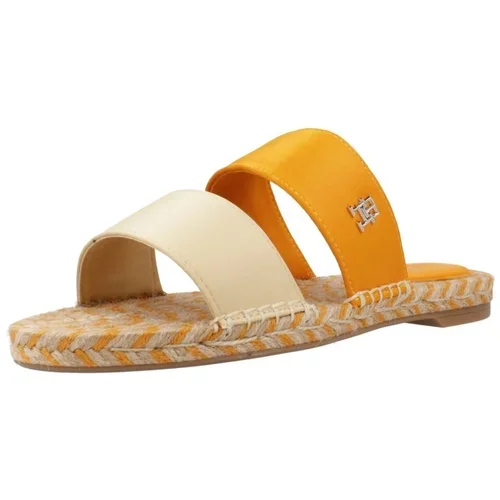 Tommy Hilfiger Sandali & Odprti čevlji TH SATIN FLAT ESPADRILLE Oranžna
