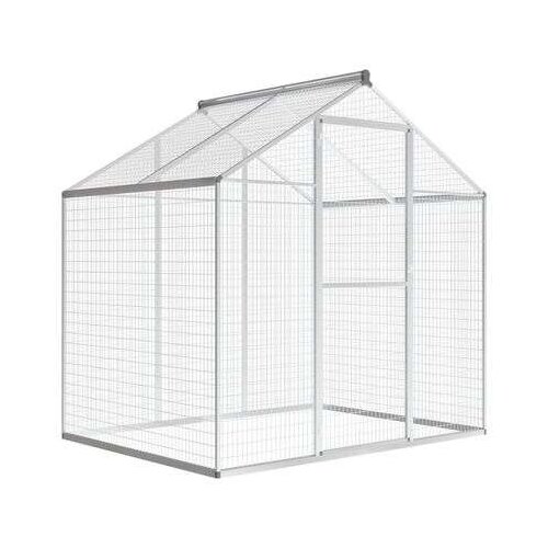 Vanjski kavez za ptice od aluminija 178 x 122 x 194 cm Cene