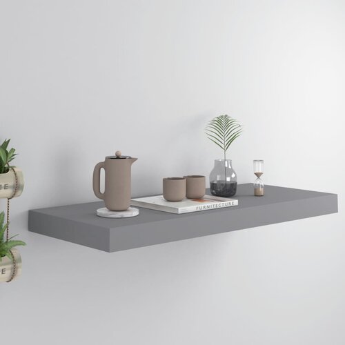 vidaXL Stenska polica siva 60x23,5x3,8 cm MDF Cene
