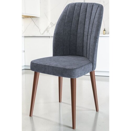 Hanah home set trpezarijskih stolica Etra 8 kom, dimno siva tkanina Jerry, drvene noge boje oraha Cene