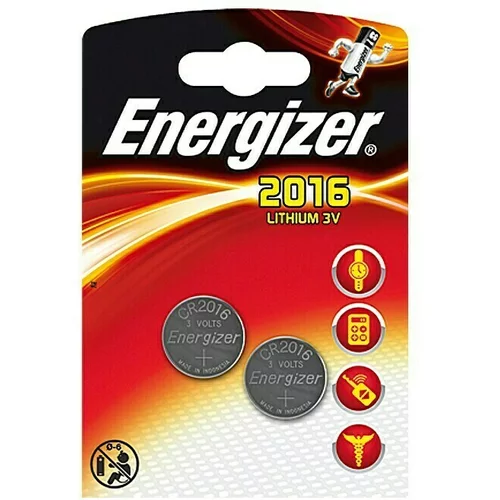 Energizer Plosnata baterija (CR2016, 3 V, 2 Kom.)